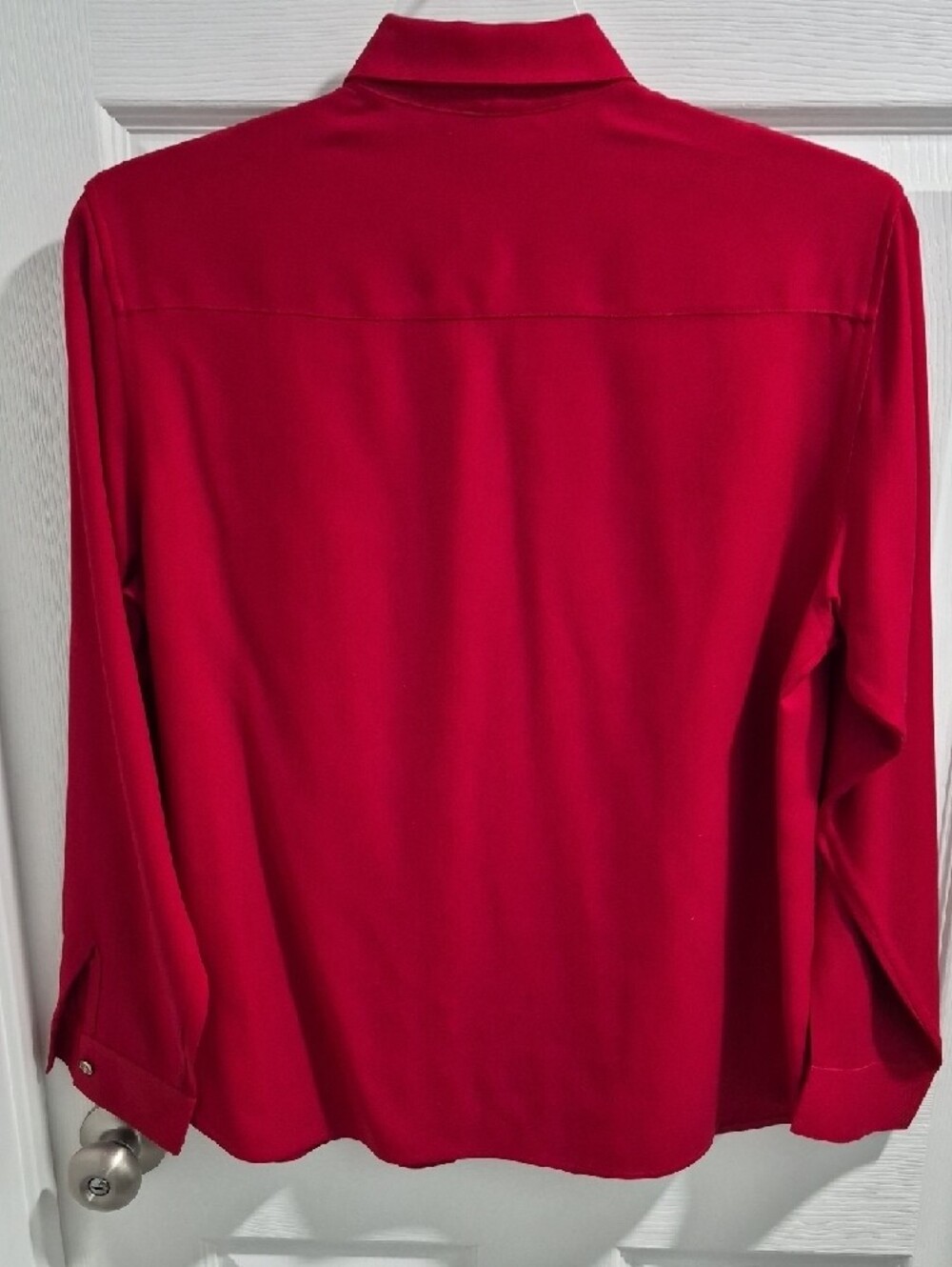 Lauren Ralph Lauren Bright Red Long-Sleeve Button-Down Shirt with Crest - Picture 4 of 5